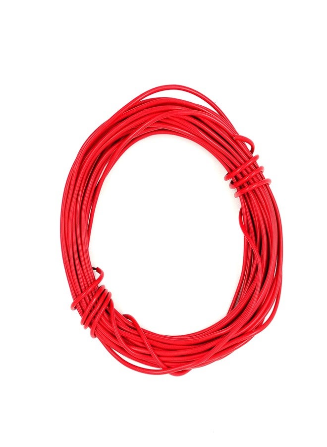 INVENTO 8mtr 20 AWG 0.5 sq.mm 1.5A Tinned Copper PVC Wire Flexible Red Cable 1.7mm Dia High Temperature for DIY - Image 1